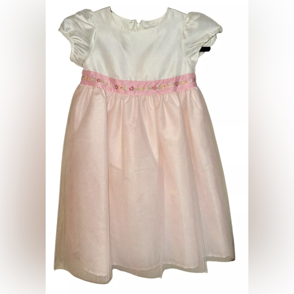 NWT Gymboree VINTAGE 2000 Pink Flowergirl Easter Dress Short Sleeve Tulle Sz 6